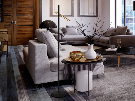 LAMPADAIRE VARAS OR/NOIR 2L