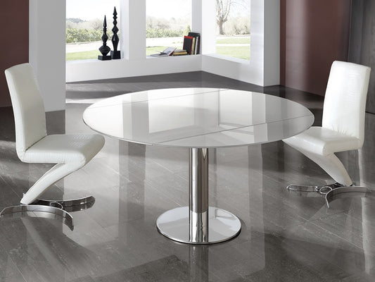 TABLE ALBA EXTEN VERRE BLANC