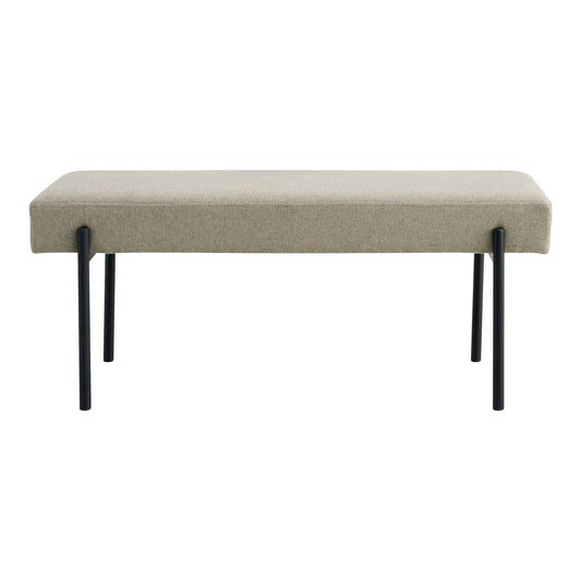 Banc Swindon - Banc, sable avec pieds noirs, 1x36x42,5 cm, HN123