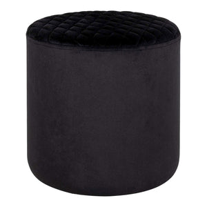 Ejby Pouf - Pouf en velours, noir, Ø34x36 cm, HN127 Ejby Pouf - Pouf en velours, noir, Ø34x36 cm, HN127