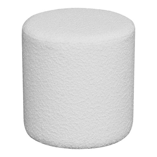 Ejby Pouf - Pouf en bouclé, blanc, Ø34x36 cm, HN1232