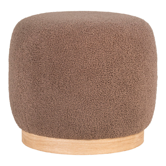 Pouf Belfort - Pouf en bouclé, marron, Ø44,5x4 cm, HN1238