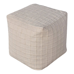 Guna Pouf - Pouf, tissé main, ivoire, 4x4 cm Guna Pouf - Pouf, tissé main, ivoire, 4x4 cm