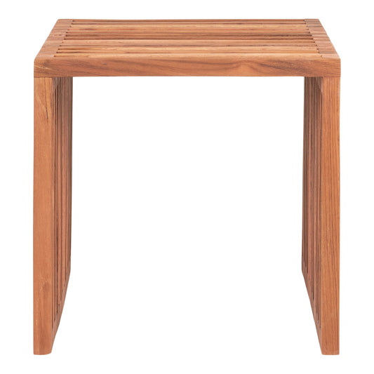 Pego Side Table - Table d'appoint en bois de teck, nature, 4x4x4 cm