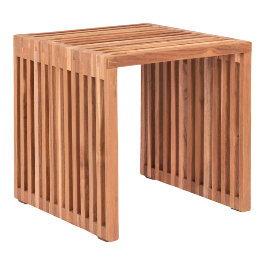 Pego Side Table - Table d'appoint en bois de teck, nature, 4x4x4 cm