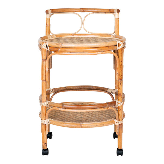 Table d'appoint Zaragoza - Table d'appoint en rotin, nature, 55x55x87 cm