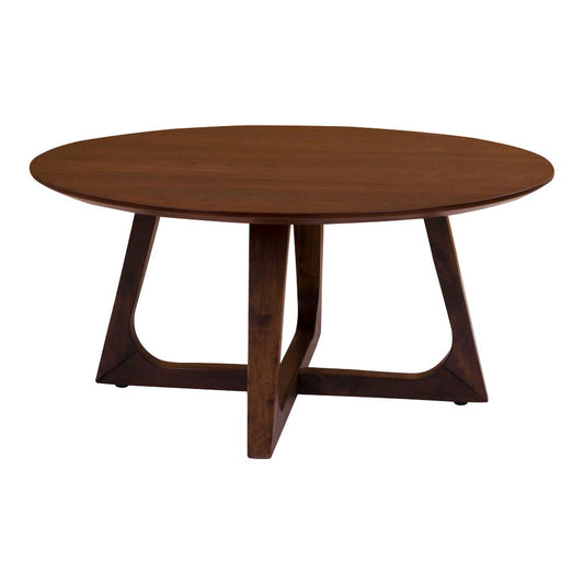 Hellerup Coffee Table - Table basse, placage noyer ø75x36 cm