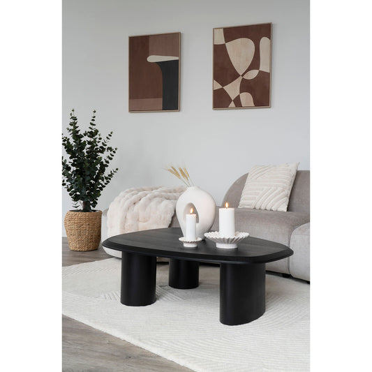 Tirano Coffee Table - Table basse, placage frêne, noir 78x96x32 cm