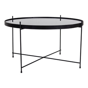 Venezia Coffee Table - Table basse, acier thermolaqué noir avec verre Ø7xh4cm Venezia Coffee Table - Table basse, acier thermolaqué noir avec verre Ø7xh4cm