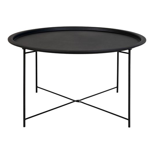 Table Basse Bastia - Table basse en acier, noir Ø75x43 cm