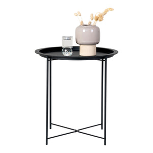 Table d'appoint Bastia - Table d'appoint acier, noir, Ø47x5 cm Table d'appoint Bastia - Table d'appoint acier, noir, Ø47x5 cm