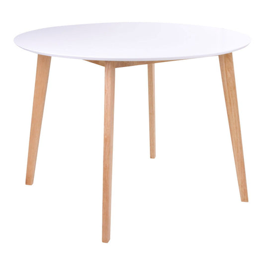Vojens Dining Table - Table à manger, blanc et naturel ø15x75 cm