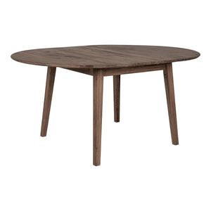 Metz Dining Table - Table à manger, chêne fumé huilé, rallonge intégrée avec fonction papillon ø118x118-158x75 cm Metz Dining Table - Table à manger, chêne fumé huilé, rallonge intégrée avec fonction papillon ø118x118-158x75 cm