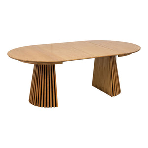 Osaka Dining Table - Table à manger, placage chêne, naturel, incl. deux plaques d'extension ø12x12-16-2x75 cm Osaka Dining Table - Table à manger, placage chêne, naturel, incl. deux plaques d'extension ø12x12-16-2x75 cm