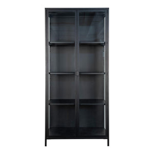 Brisbane Display Cabinet - Vitrine, métal noir, 2 portes vitrées 8x35x175 cm Brisbane Display Cabinet - Vitrine, métal noir, 2 portes vitrées 8x35x175 cm