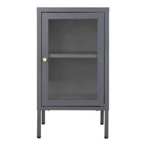 Dalby Cabinet - Meuble, métal gris, 1 porte vitrée 38x35x7 cm Dalby Cabinet - Meuble, métal gris, 1 porte vitrée 38x35x7 cm