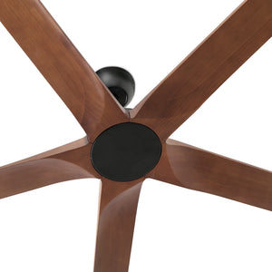 VENTILATEUR DE PLAFOND BIGWOOD NOIR ET BOIS NOYER - XXL Ø240cm VENTILATEUR DE PLAFOND BIGWOOD NOIR ET BOIS NOYER - XXL Ø240cm