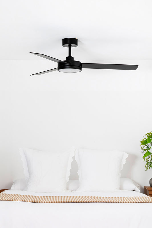 VENTILATEUR DE PLAFOND BARTH NOIR - L Ø132 cm