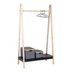 Torino Clothes Rack - Portant à vêtements, MDF/paulownia, naturel/noir Torino Clothes Rack - Portant à vêtements, MDF/paulownia, naturel/noir