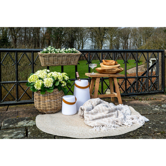 Cort Plaid - Plaid, coton, ivoire/beige, design D 13x16 cm