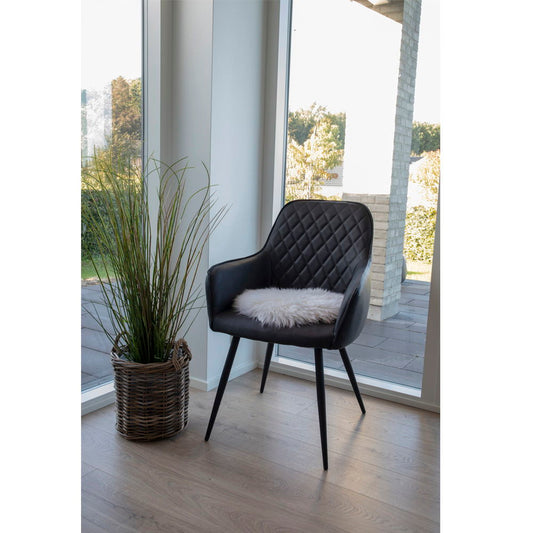 Assise en cuir d'agneau - Assise en cuir d'agneau, ivoire, Ø35 cm