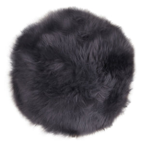 Assise en cuir d'agneau - Assise en cuir d'agneau, gris, Ø35 cm Assise en cuir d'agneau - Assise en cuir d'agneau, gris, Ø35 cm