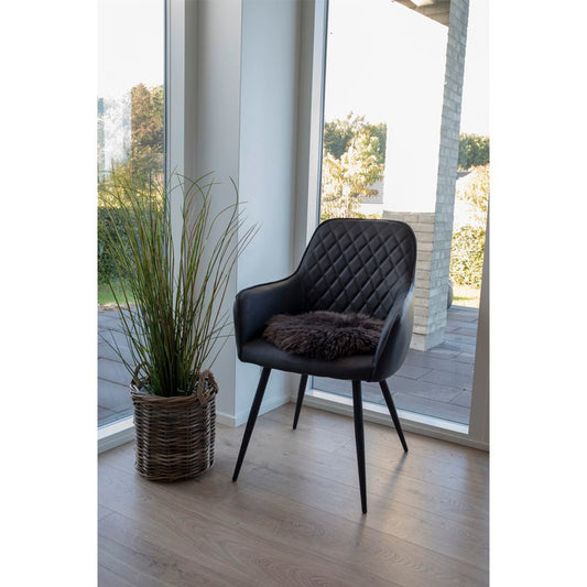 Assise en peau d'agneau - Assise en peau d'agneau, marron, Ø35 cm