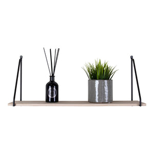 Arnhem Shelf - Etagère, étagère en bois naturel, cadre noir 65x17 cm Arnhem Shelf - Etagère, étagère en bois naturel, cadre noir 65x17 cm