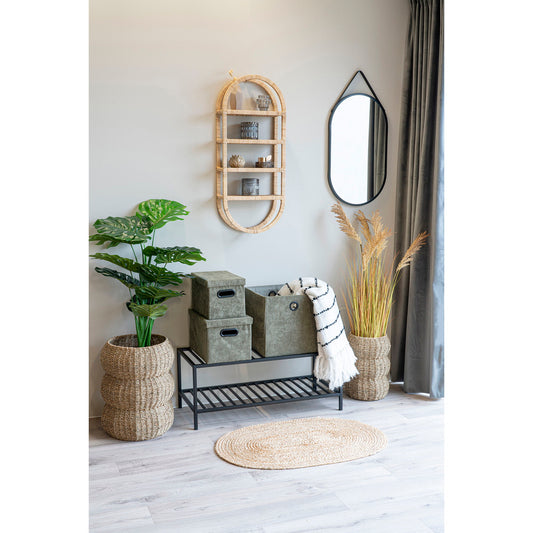 Augusta Boxes - Boîtes, velours côtelé, vert olive, lot de 2