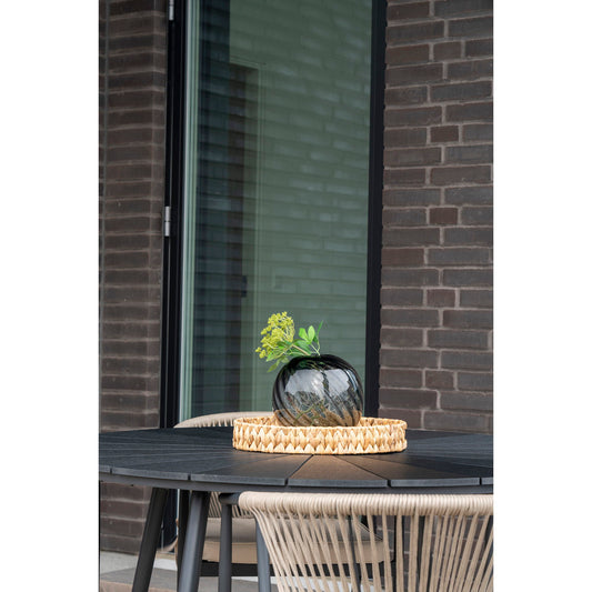 Vase - Vase, verre soufflé bouche, gris, ø2x19 cm