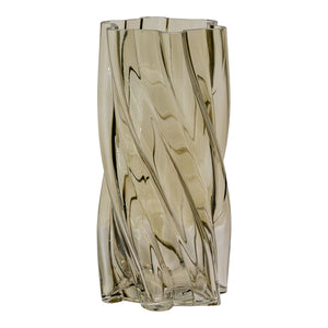Vase - Vase, verre soufflé bouche, vert fumé, ø12,5x25 cm Vase - Vase, verre soufflé bouche, vert fumé, ø12,5x25 cm