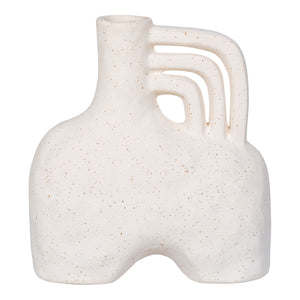 Vase - Vase, céramique, beige, 18,5x8x19,5 cm Vase - Vase, céramique, beige, 18,5x8x19,5 cm