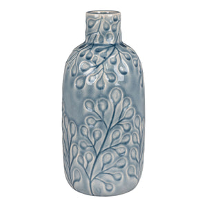 Vase - Vase, céramique, bleu, ø12x26 cm Vase - Vase, céramique, bleu, ø12x26 cm