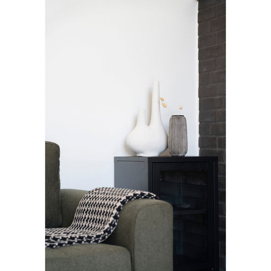 Vase - Vase, céramique, blanc, 23x11,5x37 cm