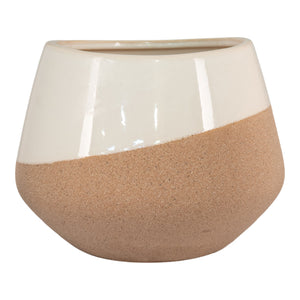 Pot de fleurs - Pot de fleurs, céramique, beige/marron, rond, ø2,5x15 cm Pot de fleurs - Pot de fleurs, céramique, beige/marron, rond, ø2,5x15 cm