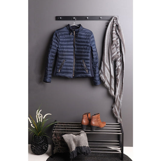 Padova Coat Rack - Porte-manteau, bois, noir, 5 crochets en métal 7x5x2 cm