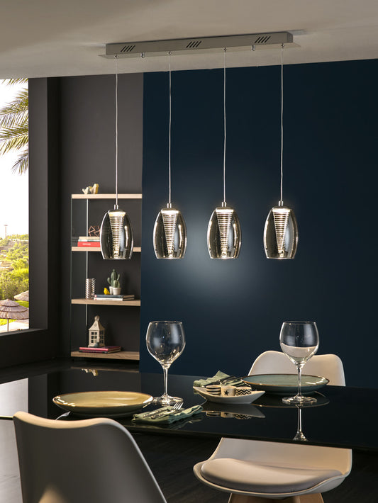 LAMPE NEBULA 4L LED CHROME