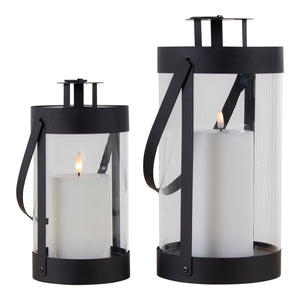 Bondi Lanterns - Lanternes, acier/verre, noir, lot de 2 Bondi Lanterns - Lanternes, acier/verre, noir, lot de 2