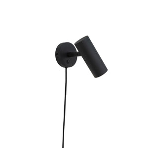 Applique Paris - Lampe, noire, cordon tissu 19 cm Applique Paris - Lampe, noire, cordon tissu 19 cm