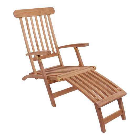 Arrecife Teak Deck Chair - Chaise longue en teck avec dossier réglable, nature