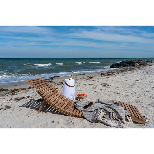 Bain de soleil Arrieta - Bain de soleil en bois de teck, nature