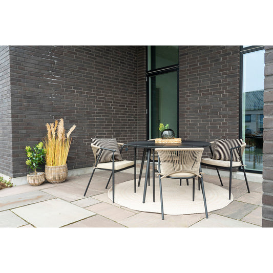 Atlanta Dining Table - Table à manger en non-bois, noir, Ø12 cm