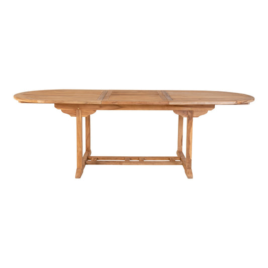 Salamanca Extendable Dining Table - Extendable dining table in teak wood, nature, 90x180/240x75 cm
