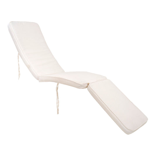 Arrecife Cushion Deck Chair - Chaise longue à coussin en coton, blanc