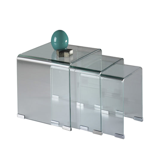 TABLES GIGOGNES GLASS TRANSP
