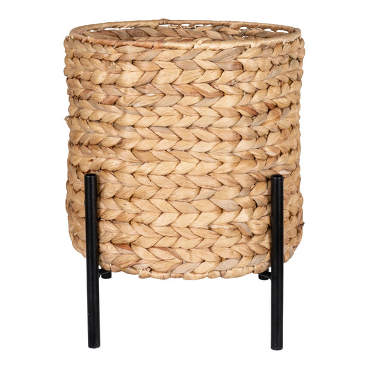 Antas Planter - Jardinière, jacinthe d'eau, naturel/noir, 23,5x23,5x29 cm