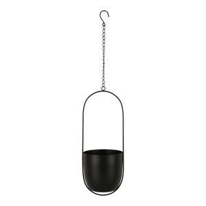 Pot de fleurs suspendu Celle - Pot de fleurs suspendu, métal, noir, 15,5x14,5x37,5 cm Pot de fleurs suspendu Celle - Pot de fleurs suspendu, métal, noir, 15,5x14,5x37,5 cm