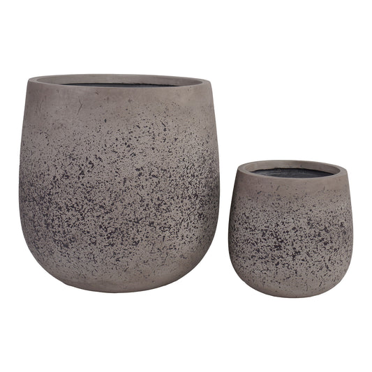 Sutton Pots - Pots, fibre d'argile, gris lot de 2