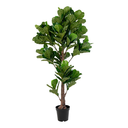 Arbre à feuilles de violon - Plante artificielle, vert H:19 cm