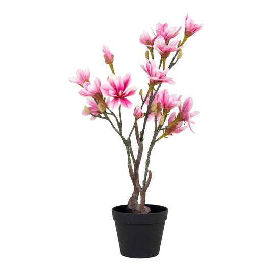 Magnolia Tree - Plante artificielle, rose H:74 cm